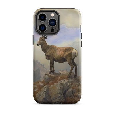 Steinbock am Berg - Wunderschöne Malerei - iPhone Schutzhülle (robust) berge xxx iPhone 13 Pro Max