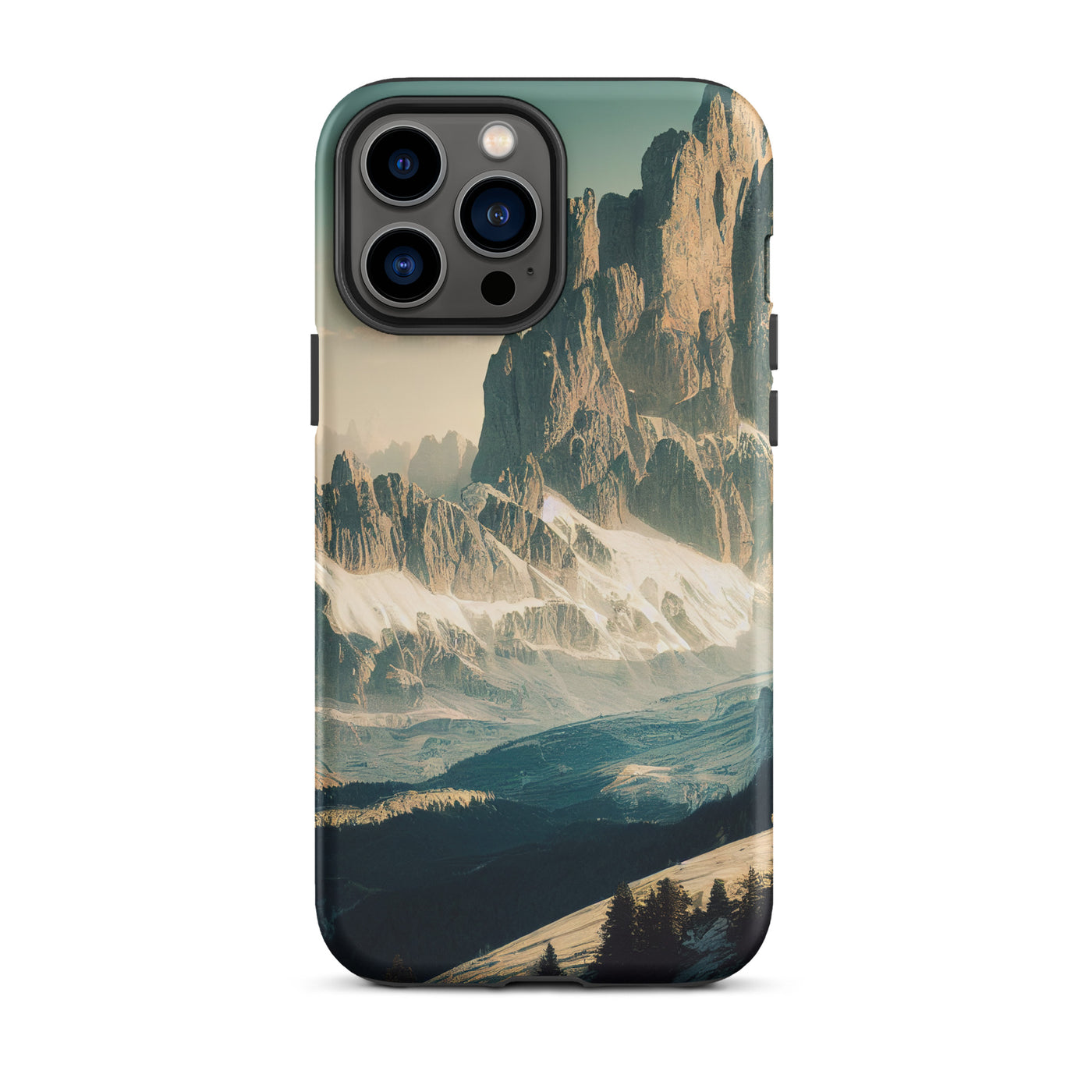 Dolomiten - Landschaftsmalerei - iPhone Schutzhülle (robust) berge xxx iPhone 13 Pro Max