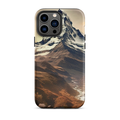 Matterhorn - Epische Malerei - Landschaft - iPhone Schutzhülle (robust) berge xxx iPhone 13 Pro Max