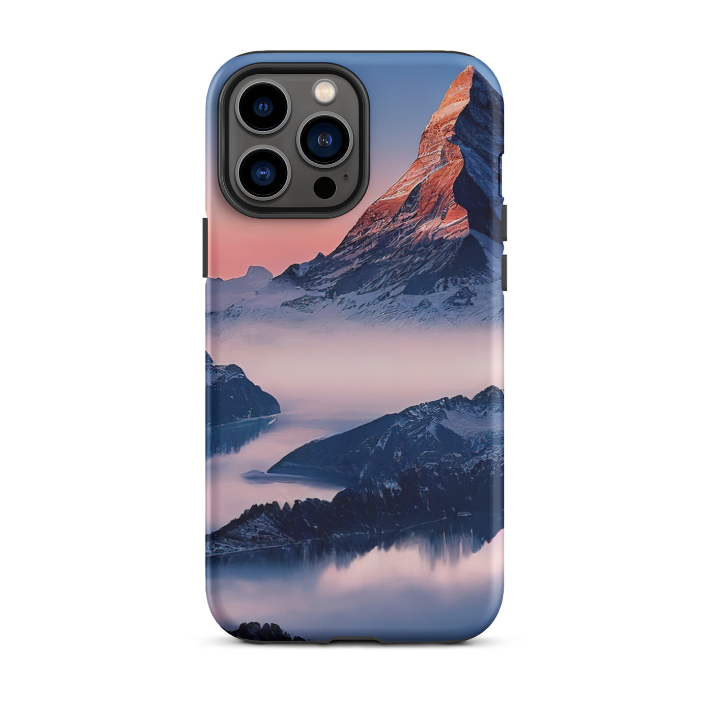 Matternhorn - Nebel - Berglandschaft - Malerei - iPhone Schutzhülle (robust) berge xxx iPhone 13 Pro Max
