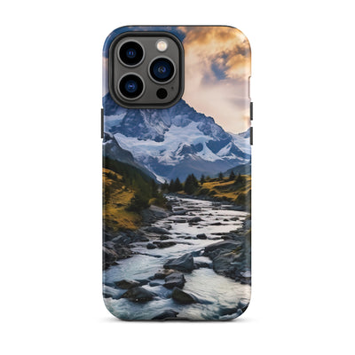 Berge und steiniger Bach - Epische Stimmung - iPhone Schutzhülle (robust) berge xxx iPhone 13 Pro Max