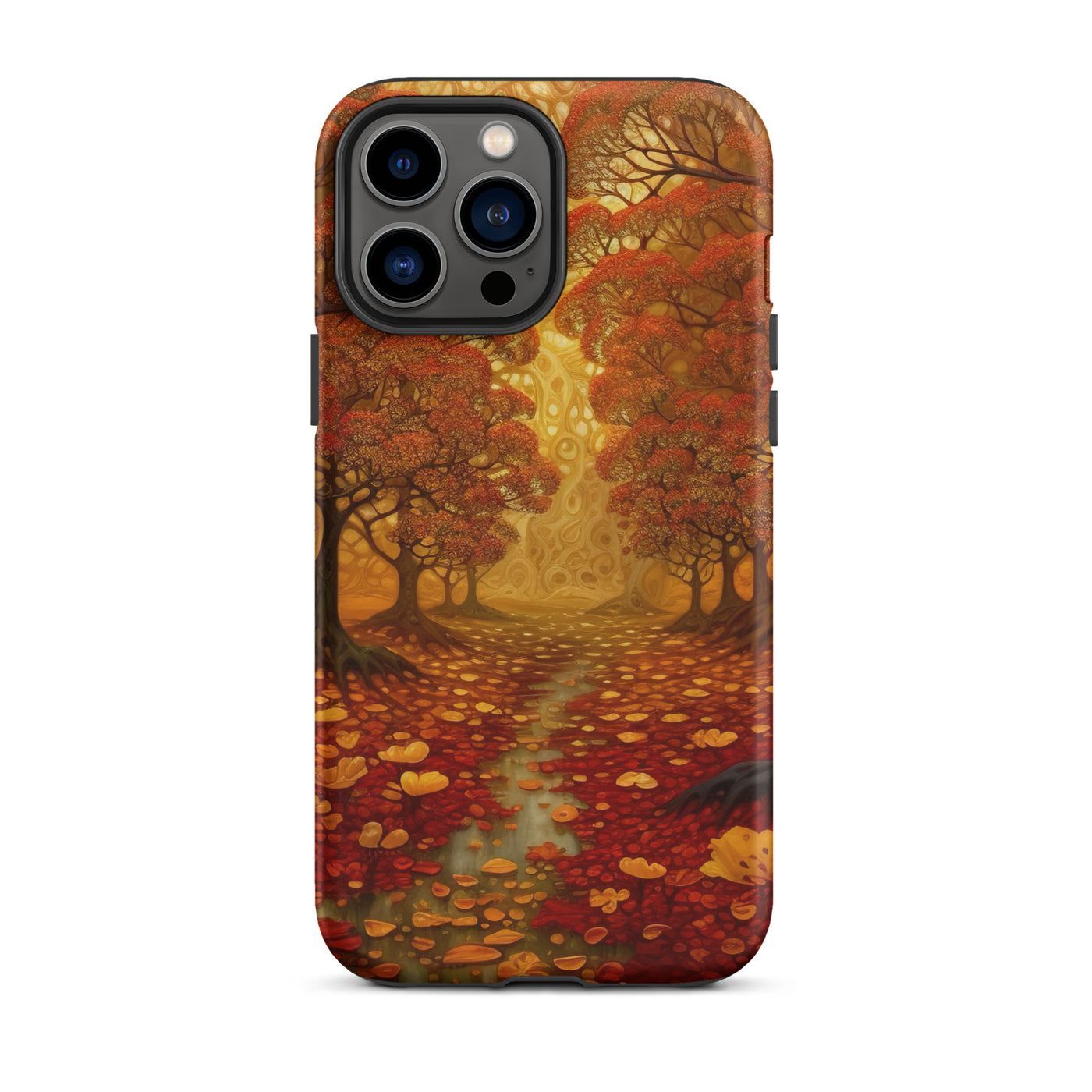 Wald im Herbst und kleiner Bach - iPhone Schutzhülle (robust) camping xxx iPhone 13 Pro Max