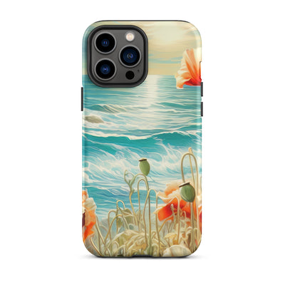 Blumen, Meer und Sonne - Malerei - iPhone Schutzhülle (robust) camping xxx iPhone 13 Pro Max