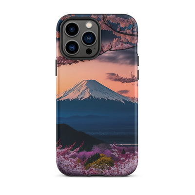 Berg - Pinke Bäume und Blumen - iPhone Schutzhülle (robust) berge xxx iPhone 13 Pro Max