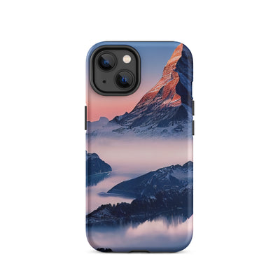 Matternhorn - Nebel - Berglandschaft - Malerei - iPhone Schutzhülle (robust) berge xxx iPhone 14