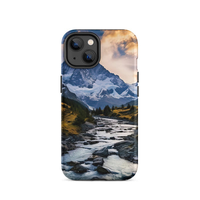 Berge und steiniger Bach - Epische Stimmung - iPhone Schutzhülle (robust) berge xxx iPhone 14