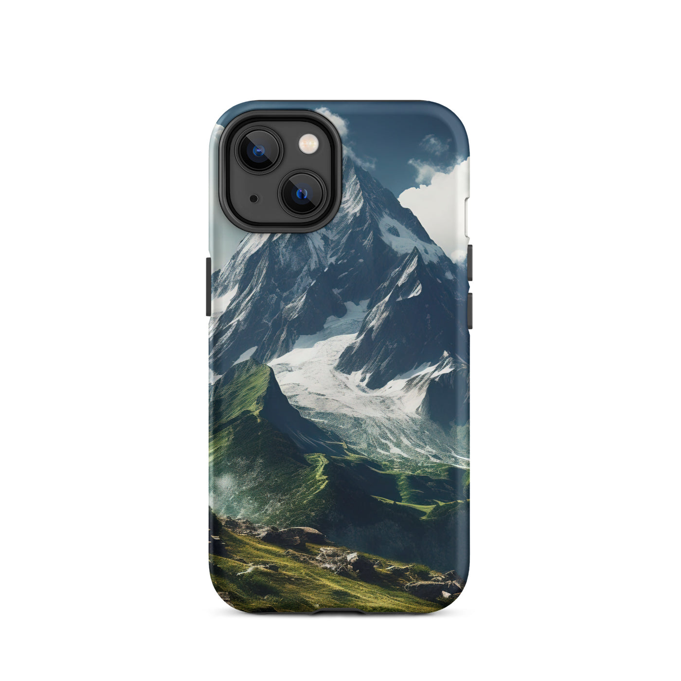 Gigantischer Berg - Landschaftsmalerei - iPhone Schutzhülle (robust) berge xxx iPhone 14
