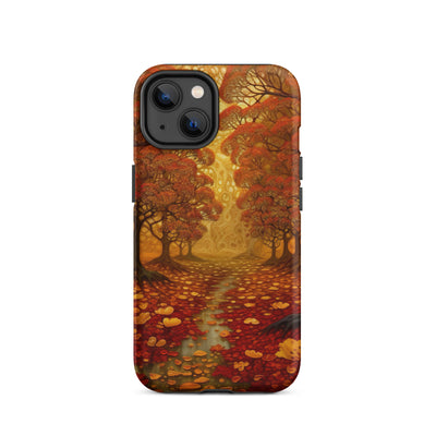 Wald im Herbst und kleiner Bach - iPhone Schutzhülle (robust) camping xxx iPhone 14