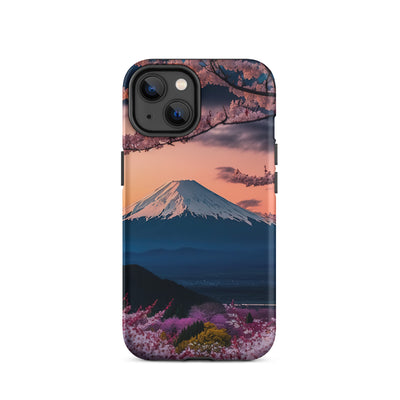 Berg - Pinke Bäume und Blumen - iPhone Schutzhülle (robust) berge xxx iPhone 14