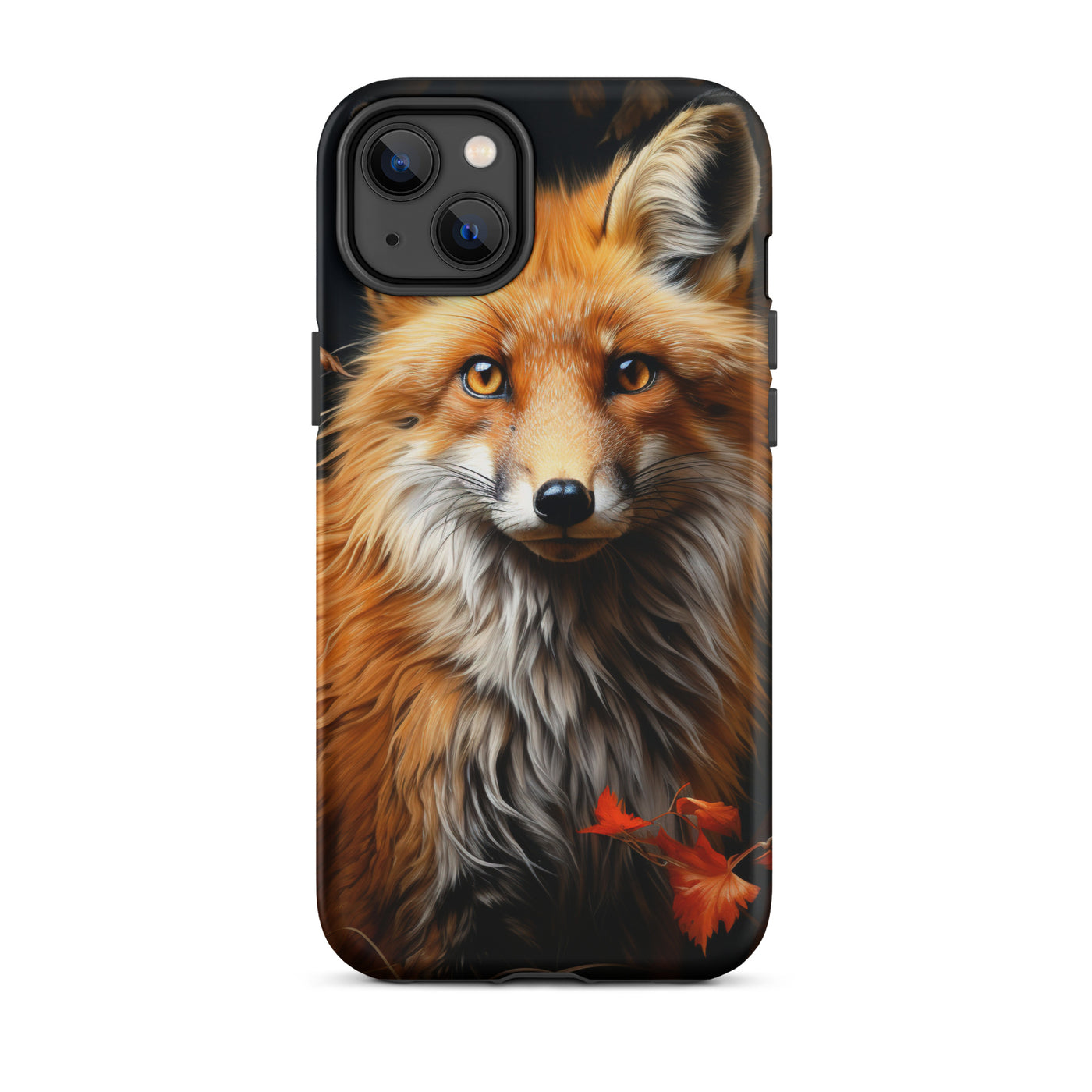 Fuchs Porträt und Herbstblätter - Malerei - iPhone Schutzhülle (robust) camping xxx iPhone 14 Plus