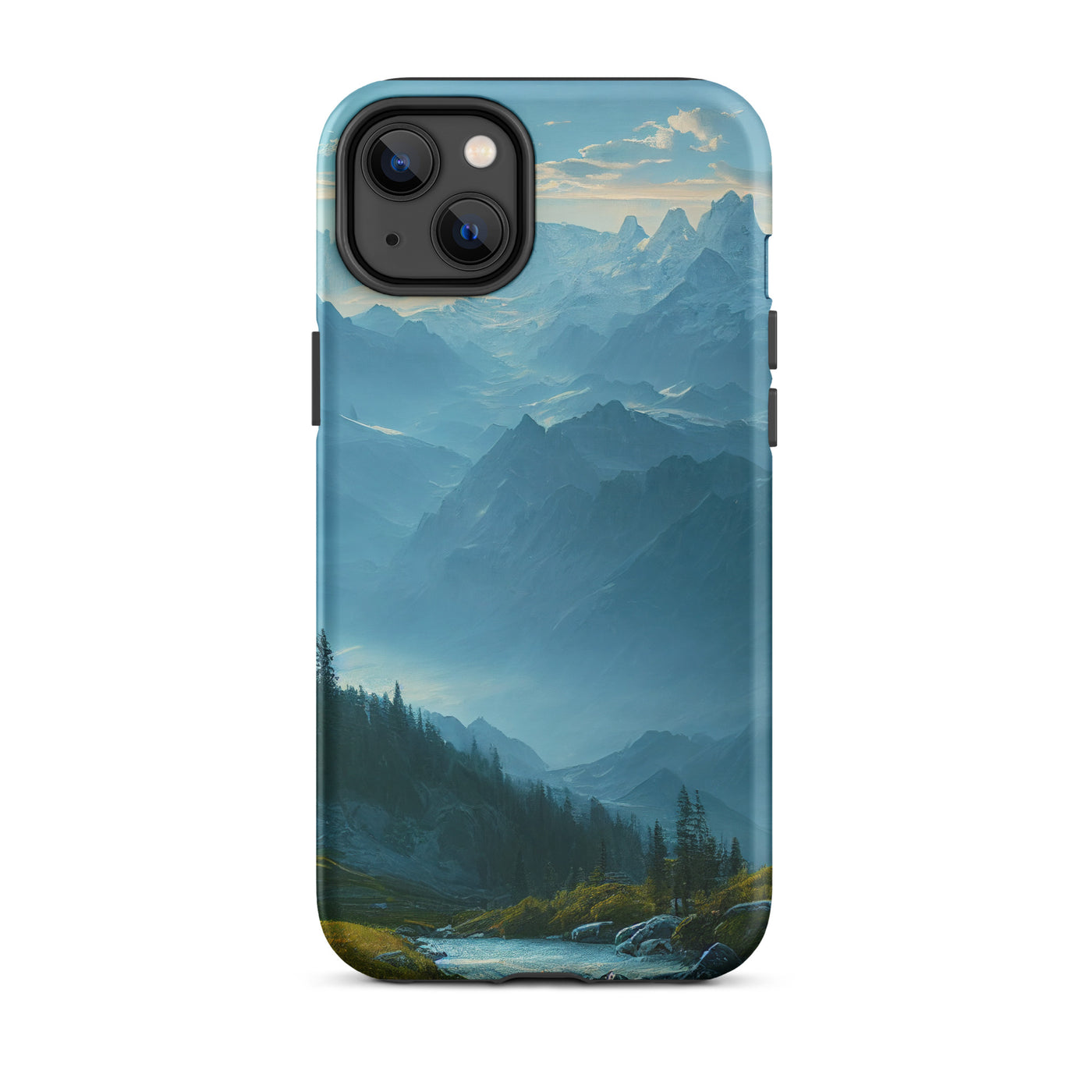 Gebirge, Wald und Bach - iPhone Schutzhülle (robust) berge xxx iPhone 14 Plus