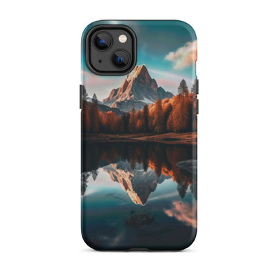 Bergsee, Berg und Bäume - Foto - iPhone Schutzhülle (robust) berge xxx iPhone 14 Plus