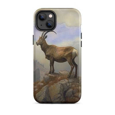 Steinbock am Berg - Wunderschöne Malerei - iPhone Schutzhülle (robust) berge xxx iPhone 14 Plus