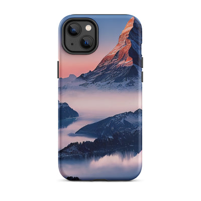 Matternhorn - Nebel - Berglandschaft - Malerei - iPhone Schutzhülle (robust) berge xxx iPhone 14 Plus