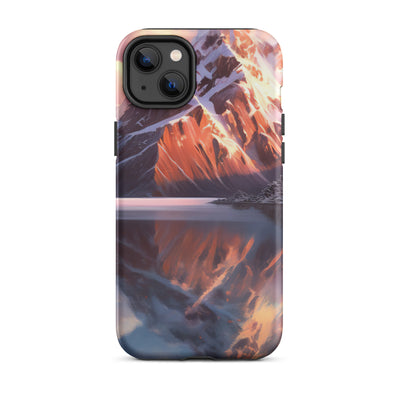 Berg und Bergsee - Landschaftsmalerei - iPhone Schutzhülle (robust) berge xxx iPhone 14 Plus