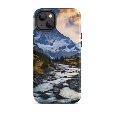 Berge und steiniger Bach - Epische Stimmung - iPhone Schutzhülle (robust) berge xxx iPhone 14 Plus