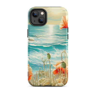 Blumen, Meer und Sonne - Malerei - iPhone Schutzhülle (robust) camping xxx iPhone 14 Plus