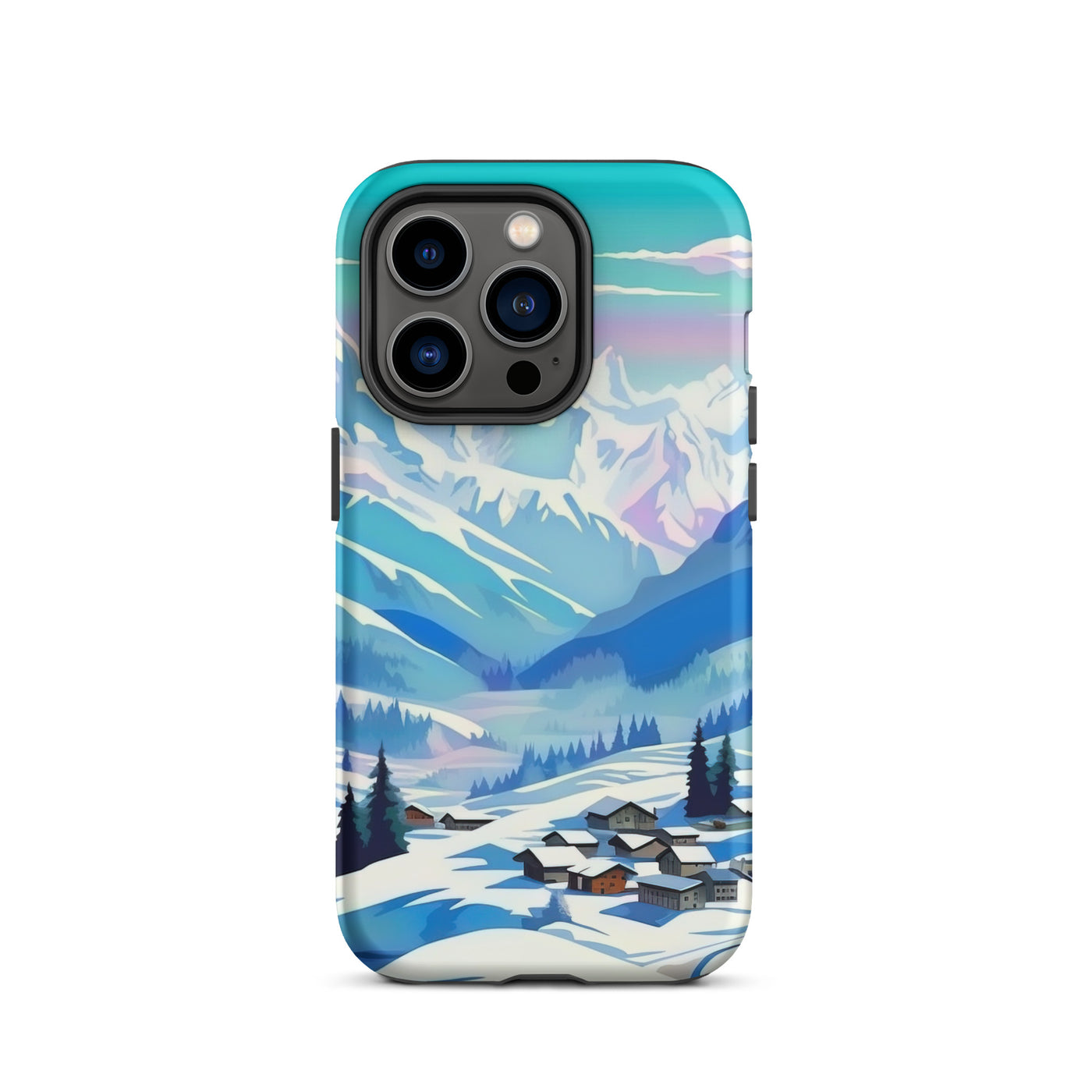 Berge und Schnee - Landschaft - iPhone Schutzhülle (robust) ski xxx iPhone 14 Pro