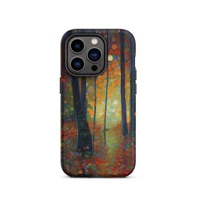 Wald voller Bäume - Herbstliche Stimmung - Malerei - iPhone Schutzhülle (robust) camping xxx iPhone 14 Pro