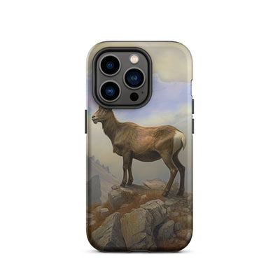Steinbock am Berg - Wunderschöne Malerei - iPhone Schutzhülle (robust) berge xxx iPhone 14 Pro