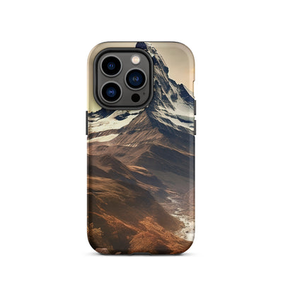 Matterhorn - Epische Malerei - Landschaft - iPhone Schutzhülle (robust) berge xxx iPhone 14 Pro