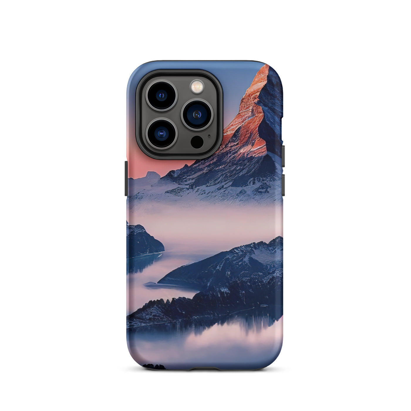 Matternhorn - Nebel - Berglandschaft - Malerei - iPhone Schutzhülle (robust) berge xxx iPhone 14 Pro