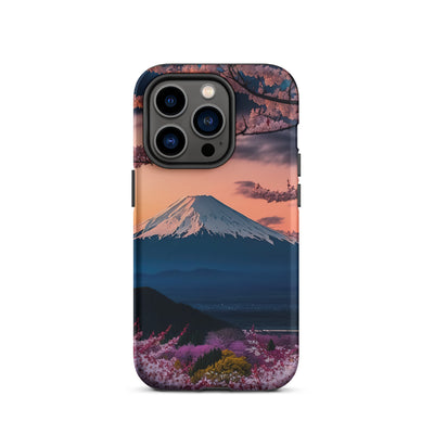 Berg - Pinke Bäume und Blumen - iPhone Schutzhülle (robust) berge xxx iPhone 14 Pro