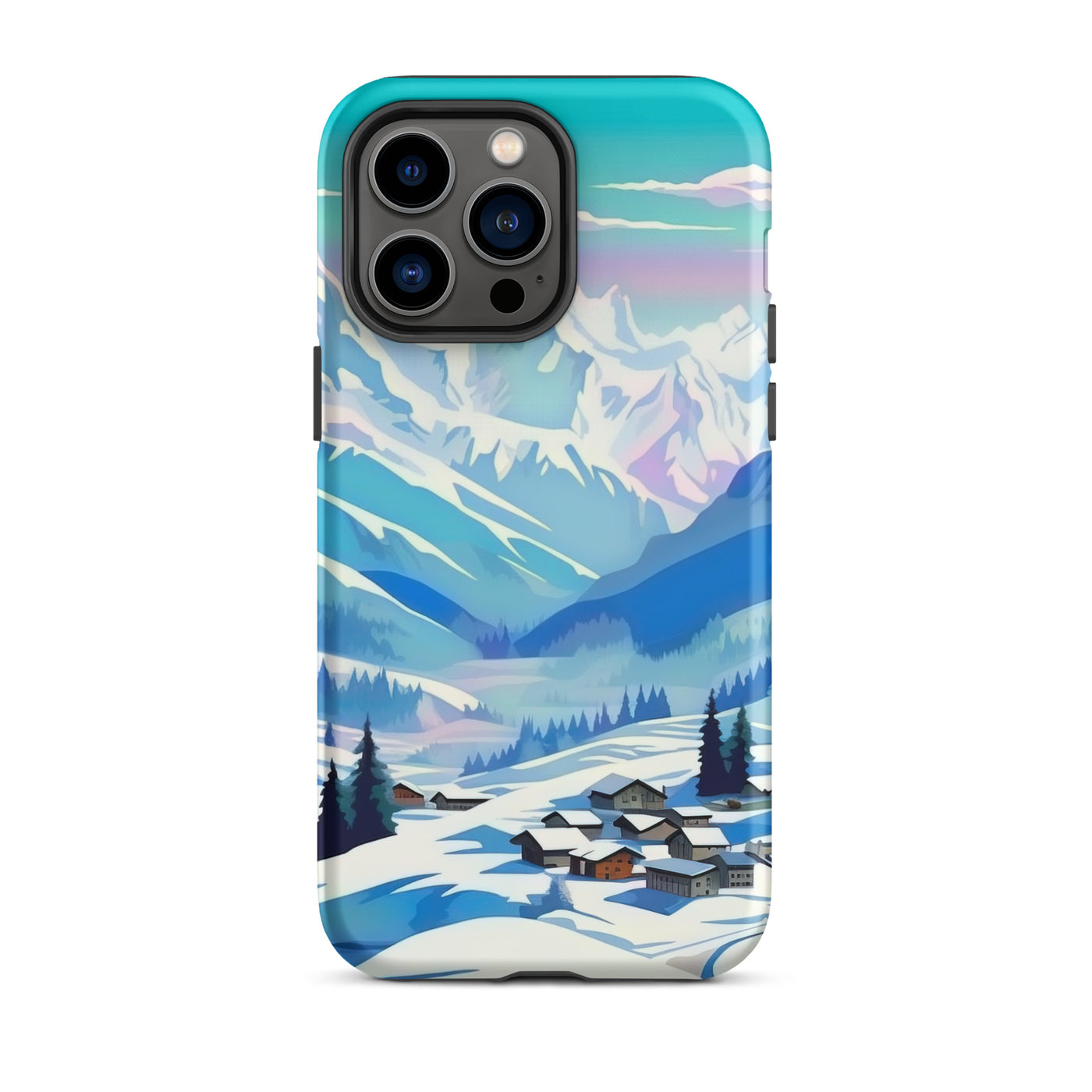 Berge und Schnee - Landschaft - iPhone Schutzhülle (robust) ski xxx iPhone 14 Pro Max