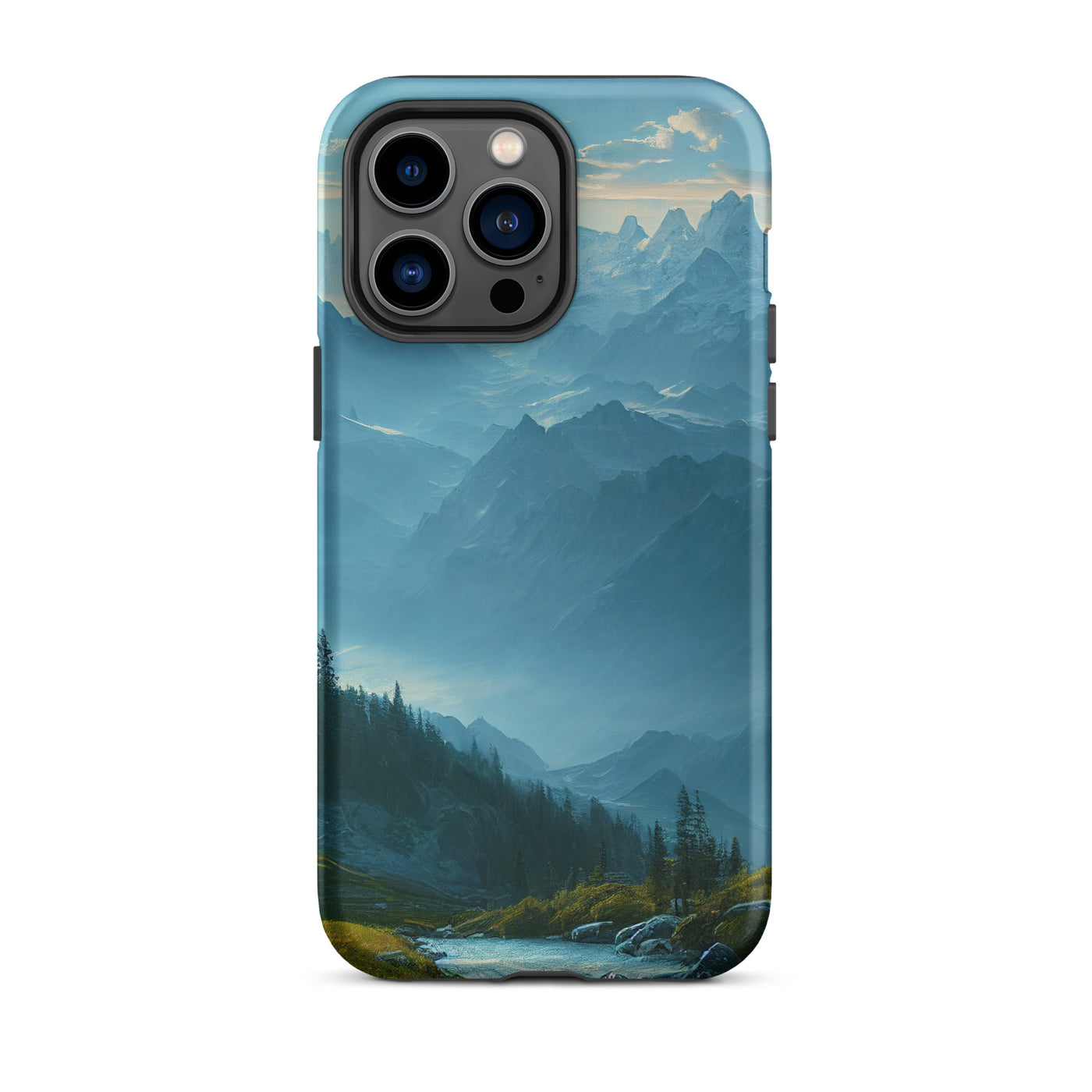 Gebirge, Wald und Bach - iPhone Schutzhülle (robust) berge xxx iPhone 14 Pro Max