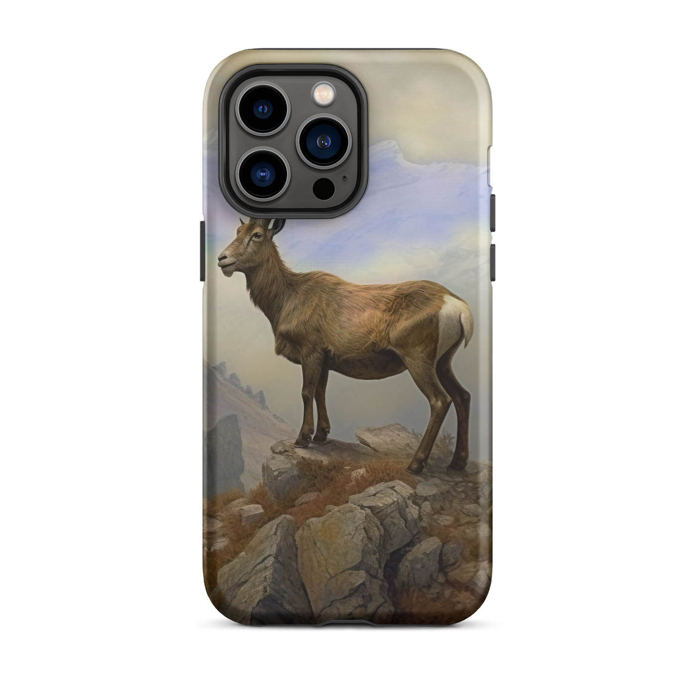 Steinbock am Berg - Wunderschöne Malerei - iPhone Schutzhülle (robust) berge xxx iPhone 14 Pro Max