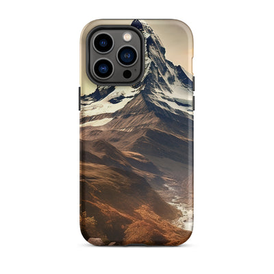 Matterhorn - Epische Malerei - Landschaft - iPhone Schutzhülle (robust) berge xxx iPhone 14 Pro Max