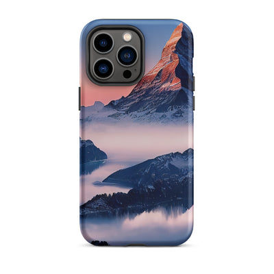 Matternhorn - Nebel - Berglandschaft - Malerei - iPhone Schutzhülle (robust) berge xxx iPhone 14 Pro Max