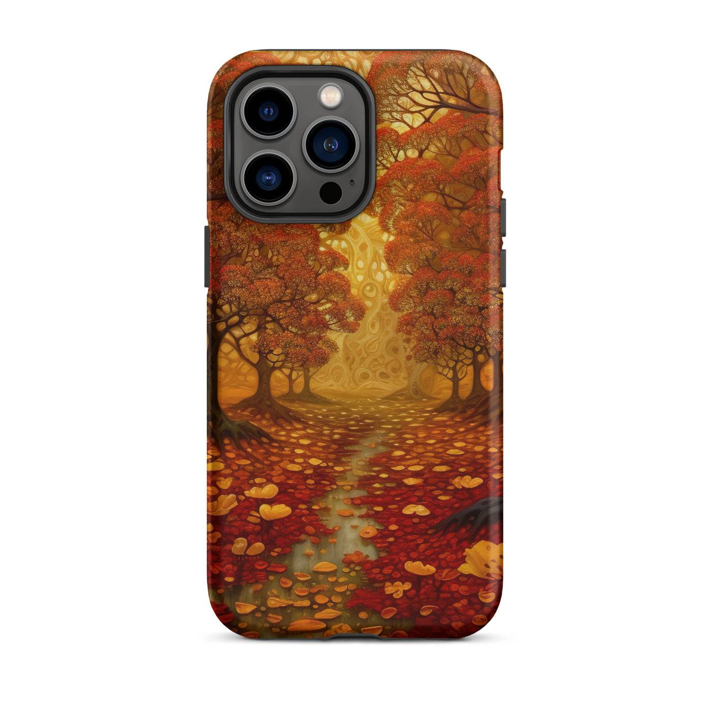 Wald im Herbst und kleiner Bach - iPhone Schutzhülle (robust) camping xxx iPhone 14 Pro Max