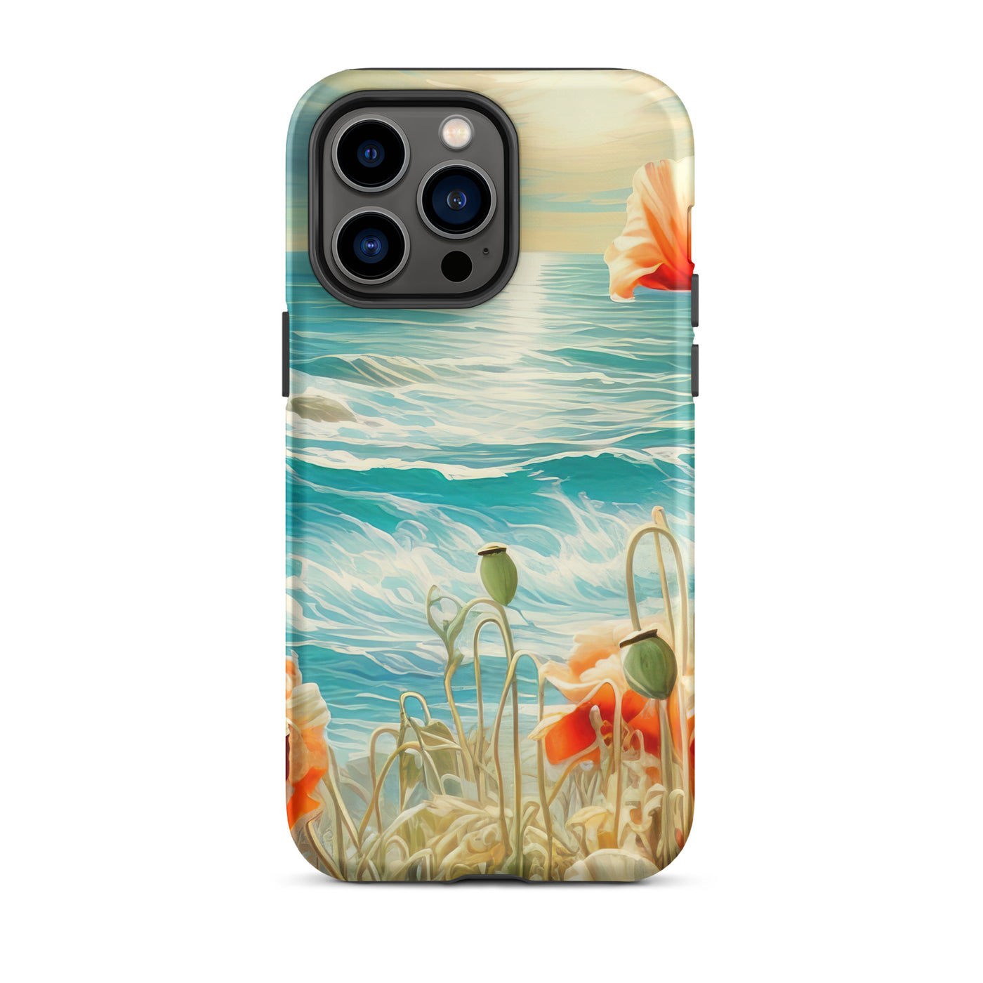 Blumen, Meer und Sonne - Malerei - iPhone Schutzhülle (robust) camping xxx iPhone 14 Pro Max