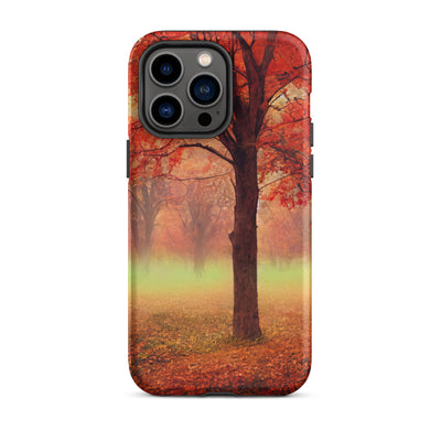 Wald im Herbst - Rote Herbstblätter - iPhone Schutzhülle (robust) camping xxx iPhone 14 Pro Max
