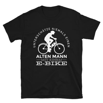 Alter Mann Mit Einem E-Bike - T-Shirt (Unisex) e-bike Schwarz