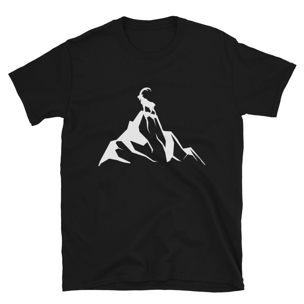 Steinbock Am Berg - T-Shirt (Unisex) berge wandern