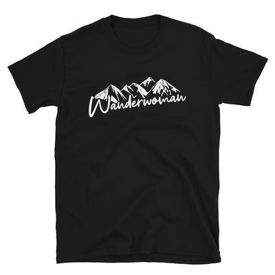 Wanderwoman - T-Shirt (Unisex) berge wandern Schwarz