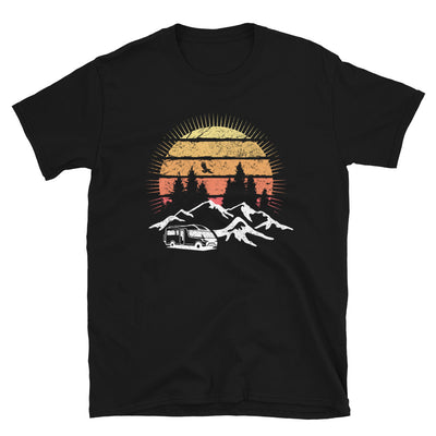 Wohnmobil Sonne Vintage - T-Shirt (Unisex) camping Black