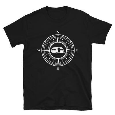 Wohnwagen Im Kompass - T-Shirt (Unisex) camping Black