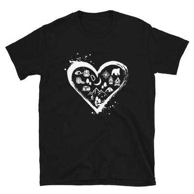 Abenteurer Im Herzen - T-Shirt (Unisex) camping wandern Black