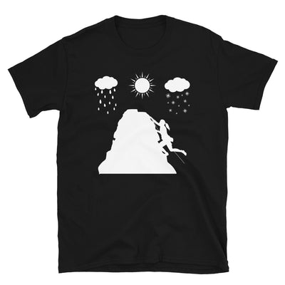 Alle Jahreszeiten Und Klettern - T-Shirt (Unisex) klettern Black