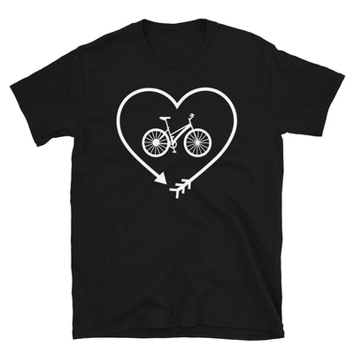 Pfeil, Herz Und Radfahren - T-Shirt (Unisex) fahrrad Black