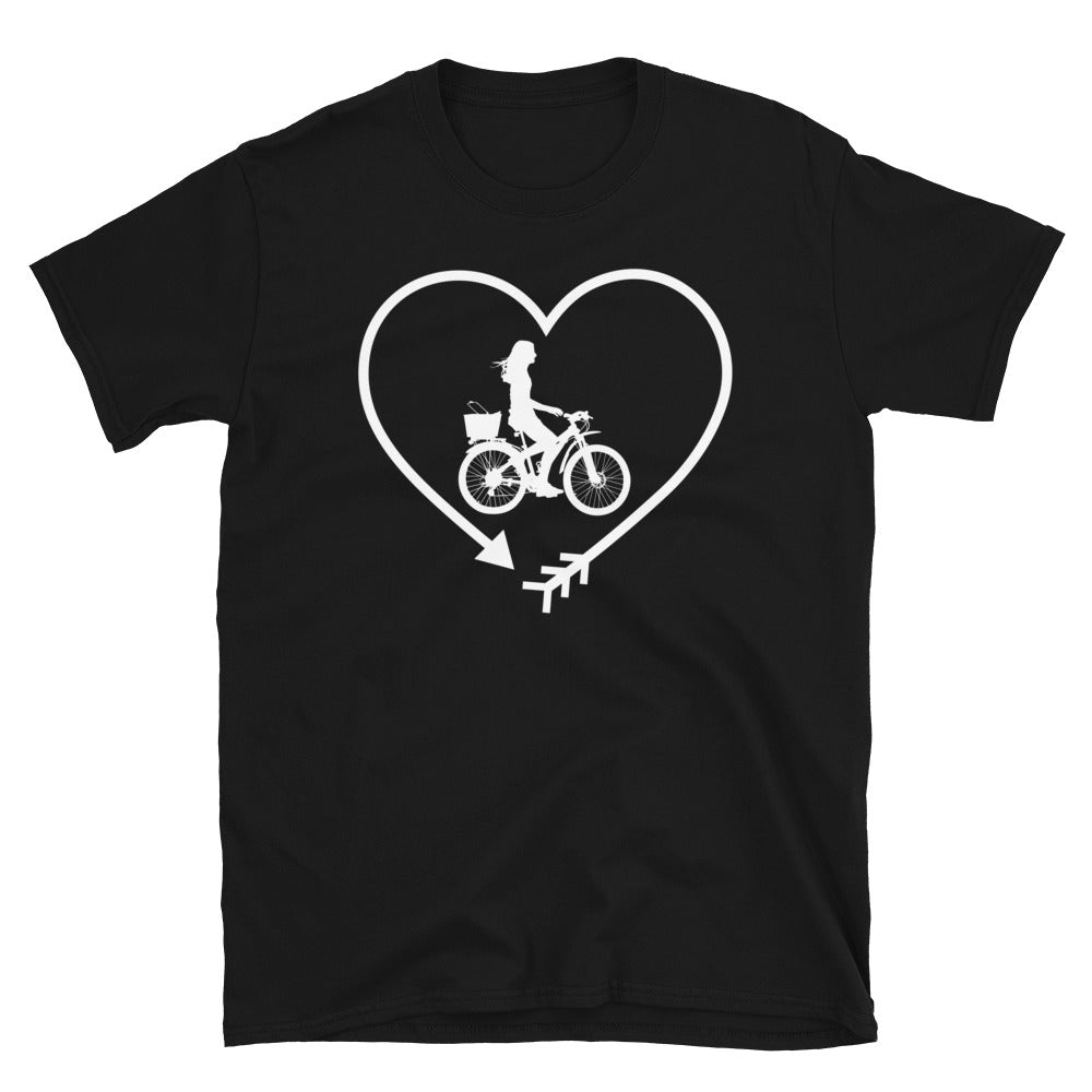 Pfeil, Herz Und Radfahren 2 - T-Shirt (Unisex) fahrrad Black