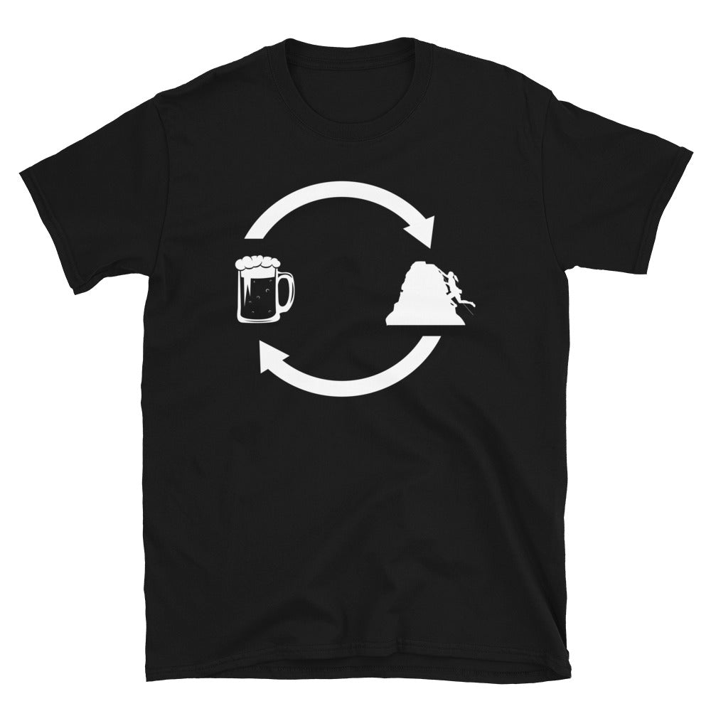 Bier, Ladende Pfeile Und Klettern 1 - T-Shirt (Unisex) klettern Black