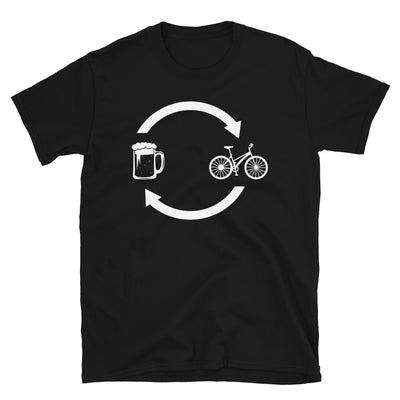 Bier, Ladende Pfeile Und Radfahren - T-Shirt (Unisex) fahrrad Black