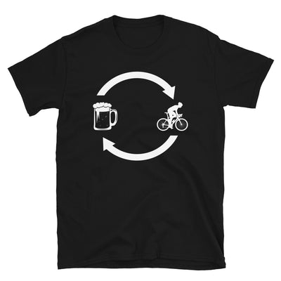 Bier, Ladende Pfeile Und Radfahren 1 - T-Shirt (Unisex) fahrrad Black