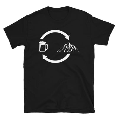 Bier, Pfeile Laden Und Berg - T-Shirt (Unisex) berge Black