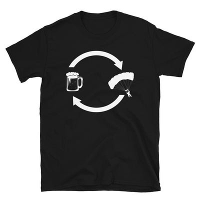 Bier, Laden Und Gleitschirmfliegen - T-Shirt (Unisex) berge Black