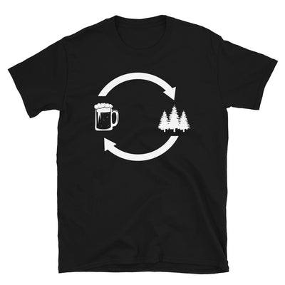 Bier, Pfeile Laden Und Baum - T-Shirt (Unisex) camping Black